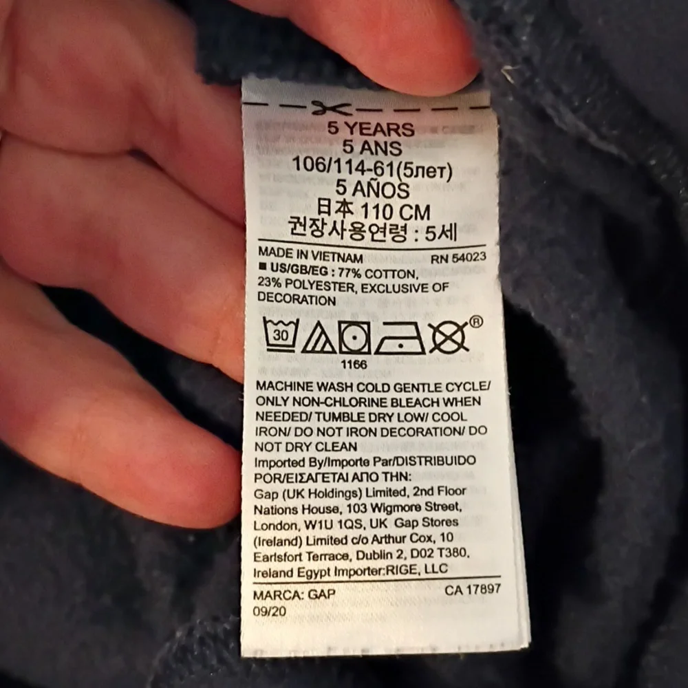 GAP Disney Kids Sweatshirt with Mickey Mouse Size 5 Navy Blue